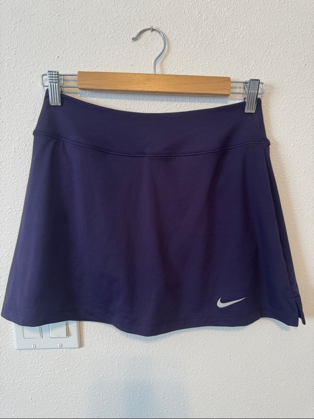 Nike Dri-Fit Women's Deep Purple Athletic Skort with Silver Swoosh